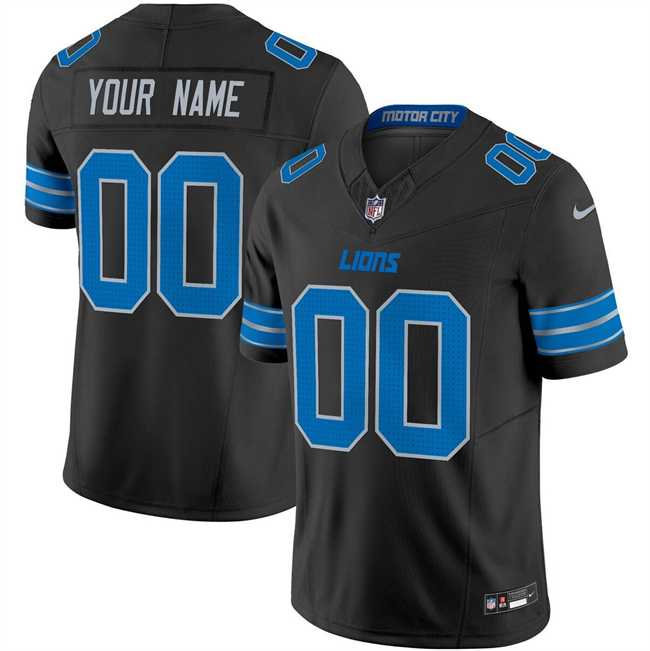 Men%27s Detroit Lions Active Player Custom Black 2024 F.U.S.E. 2nd Alternate Vapor Limited Football Stitched Jersey